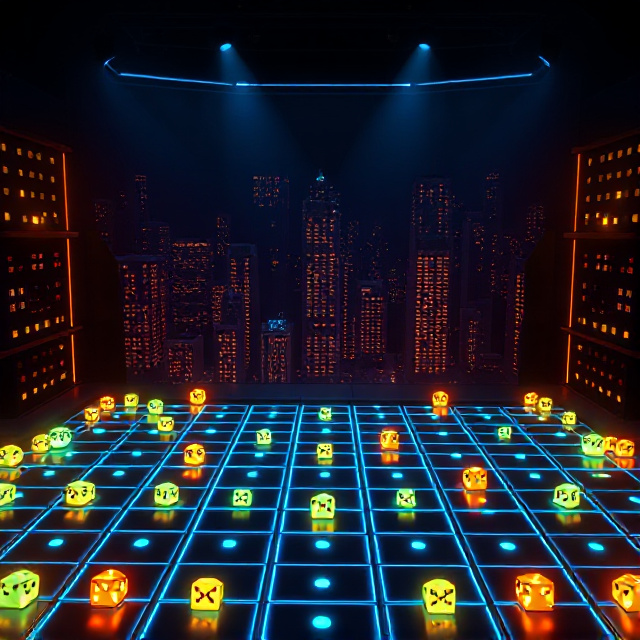 Boom City Live multi-grid layouts with dice and grids