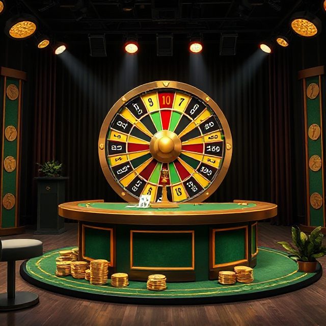 Mega Wheel betting systems illustration betting table and money wheel
