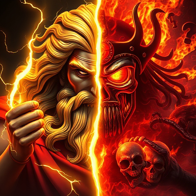 Zeus vs Hades Gods of War split hero Olympus and Hades modes